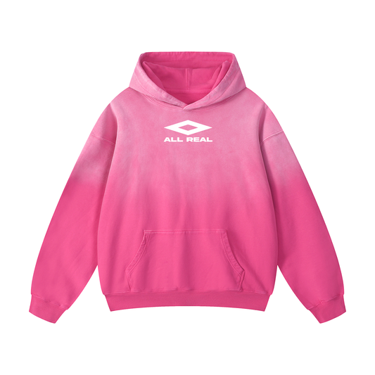 All Real ®,All Real ® Clothing,ALLREALCLO,All Real Clothing,Hoodie,Pressure Hoodie,Hot Pink,Pink Fade