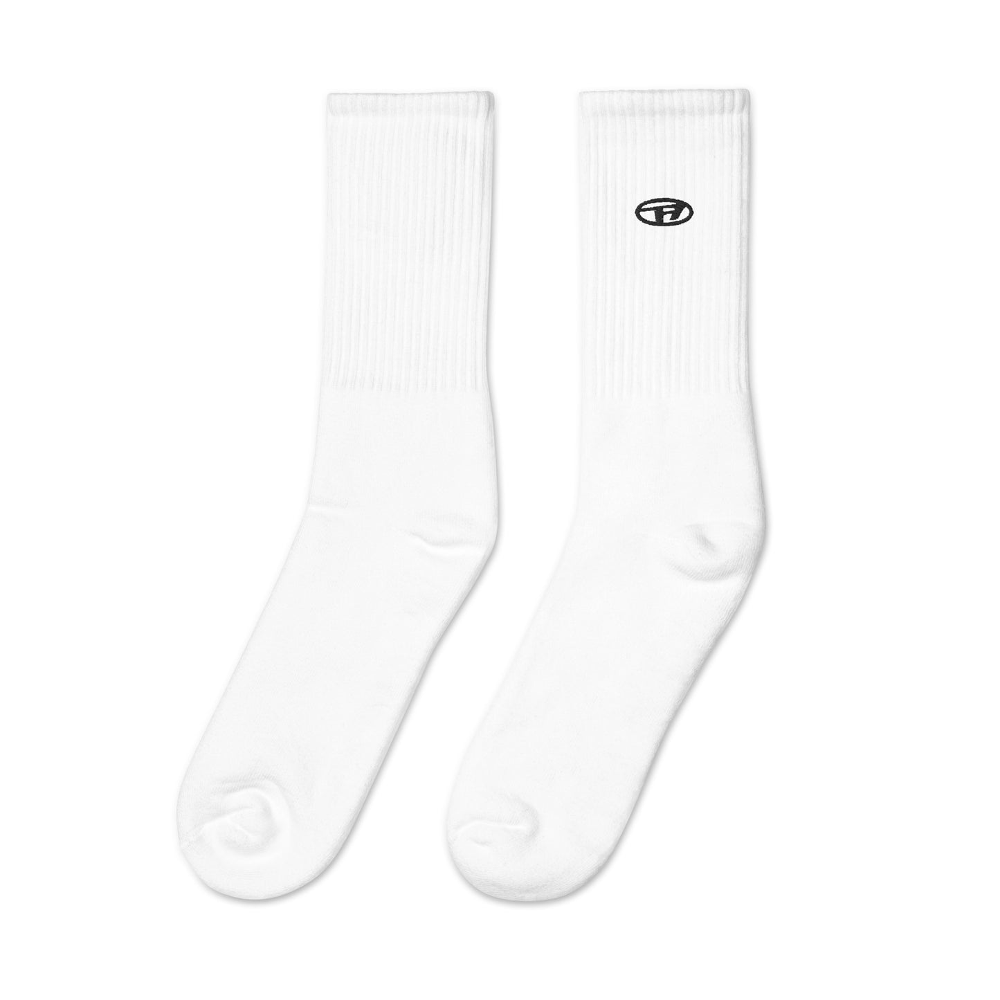 All Real ® Pearly White Embroidered Socks