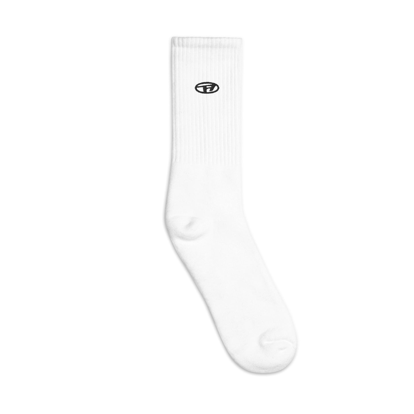 All Real ® Pearly White Embroidered Socks