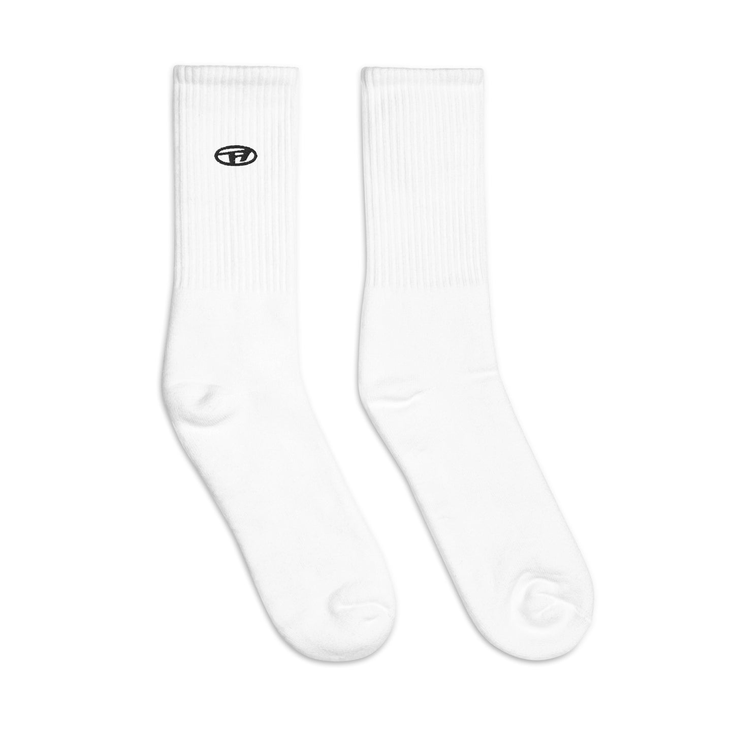 All Real ® Pearly White Embroidered Socks